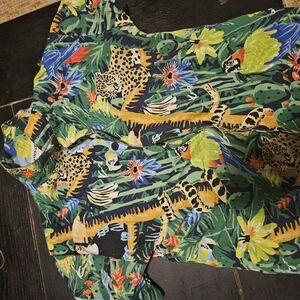 Vibrant Jungle Print Shirt